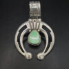 Fox turquoise naja sterling silver pendant