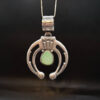 Fox turquoise naja sterling silver pendant