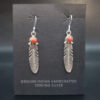 Women sterling silver earrnings with ruby stone