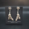 Navajo, Feather, Feather earring, Sterling Silver, Post, Post earring. Dangle