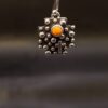 Women sterling silver earrnings with spiny oyster stone