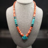 Turquoise and spiny oyster necklace