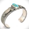 Navajo Sterling Silver Oxidized Contemporary Cuff by Michael and Rosita Calladitto
