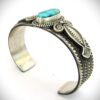 Navajo Sterling Silver Oxidized Contemporary Cuff by Michael and Rosita Calladitto