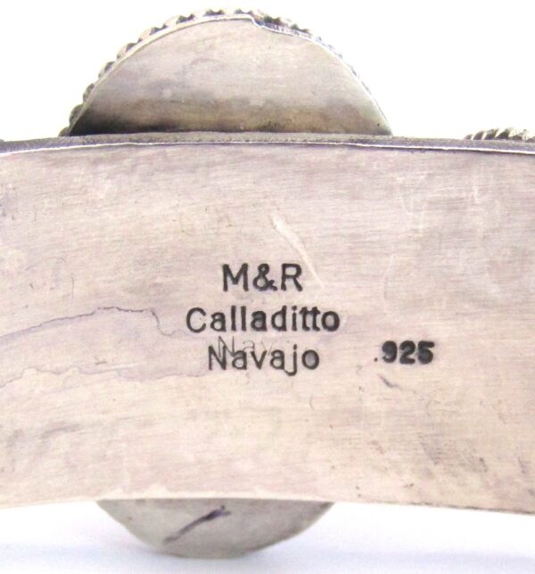 Navajo Sterling Silver Oxidized Contemporary Cuff by Michael and Rosita Calladitto