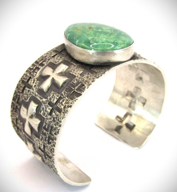 Navajo Oxidized Contemporary Cuff Bracelet by Ronnie Willie