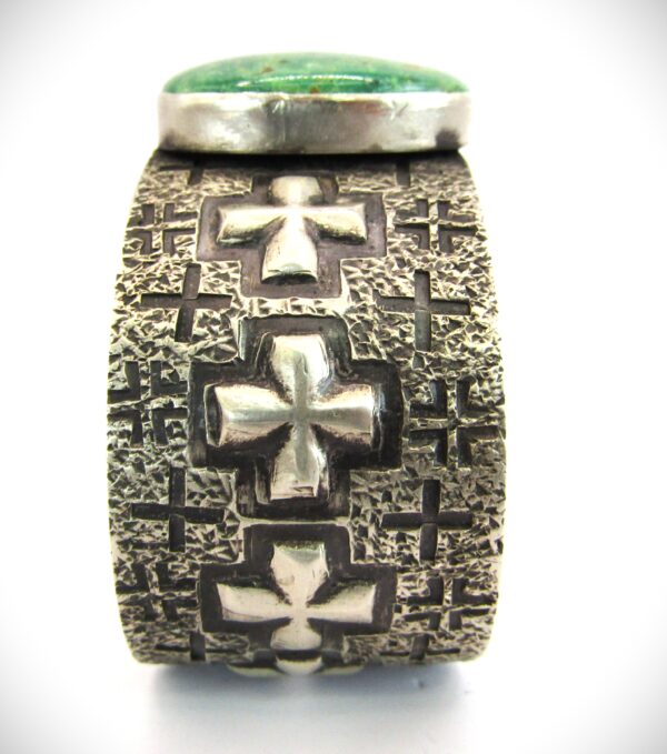 Navajo Oxidized Contemporary Cuff Bracelet by Ronnie Willie