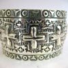 Navajo Sterling Silver Hand Stamped Large Cuff by Ronnie Willie