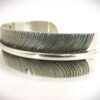 Navajo Sterling Silver Feather Bracelet by Joe Piaso Jr.